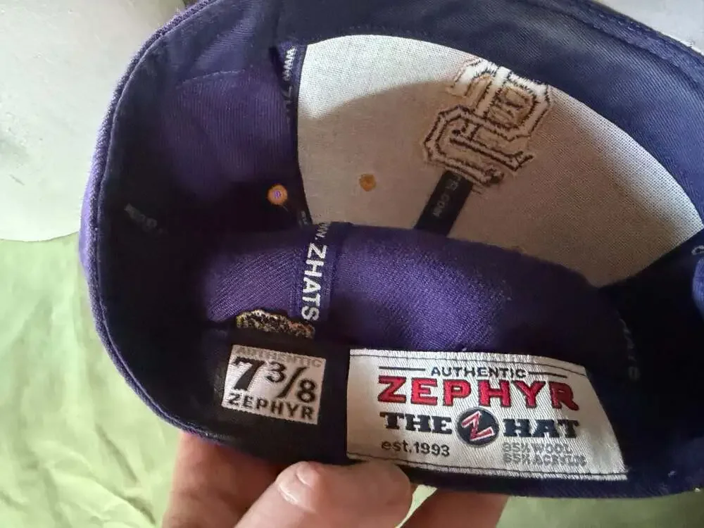 Vtg SF State University Gators Zephyr The Hat Purple Gold Fitted BB Hat 7 3/8
